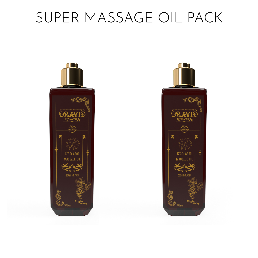 Pack of Two Grape Seed  Massage Oil (200 ml)